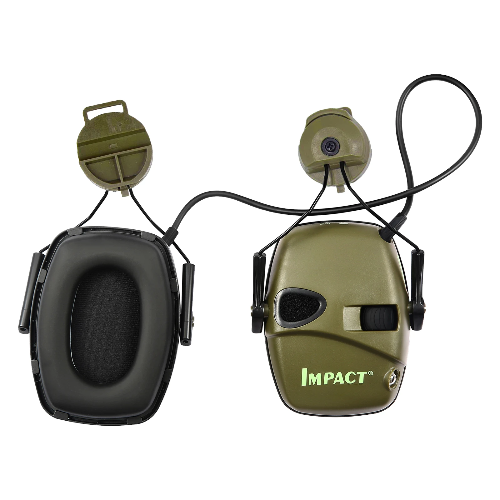 Imagem -02 - Earmuffs Ativo Earmuff para Tiro Proteção Auditiva Eletrônica Orelha Proteger Redução de Ruído Capacete Montado Versão Mais Novo