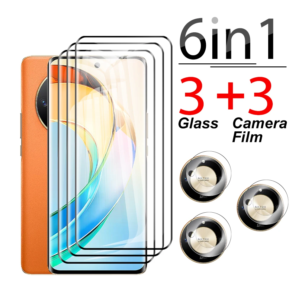 Защитное стекло для объектива камеры 6in 1 для Honor X9b X50 2023 5G 20D, закаленное стекло с изогнутыми краями xonor honar X 9b 50X9 B 6,78 дюймов