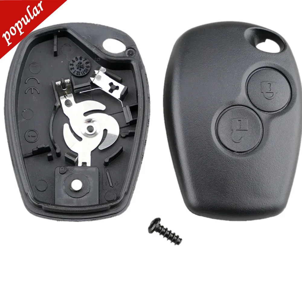 Carcasa de llave para Renault Megane Modus Espace Laguna Duster Logan DACIA Sandero Fluence Clio Kangoo, funda de mando a distancia con 2 botones