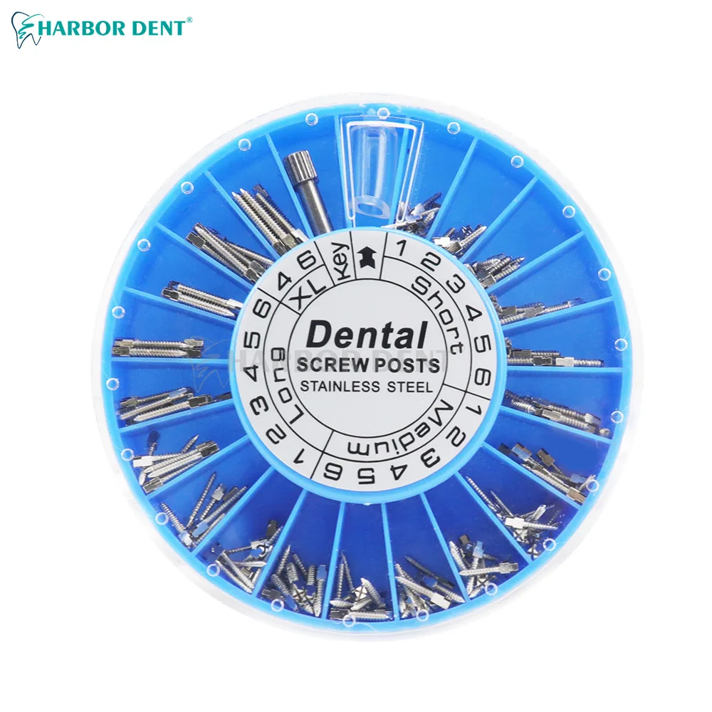 

Dental Screw Post 120pcs Stainless Steel Dental Materials For Dentist Tool Dentistry With 2Keys