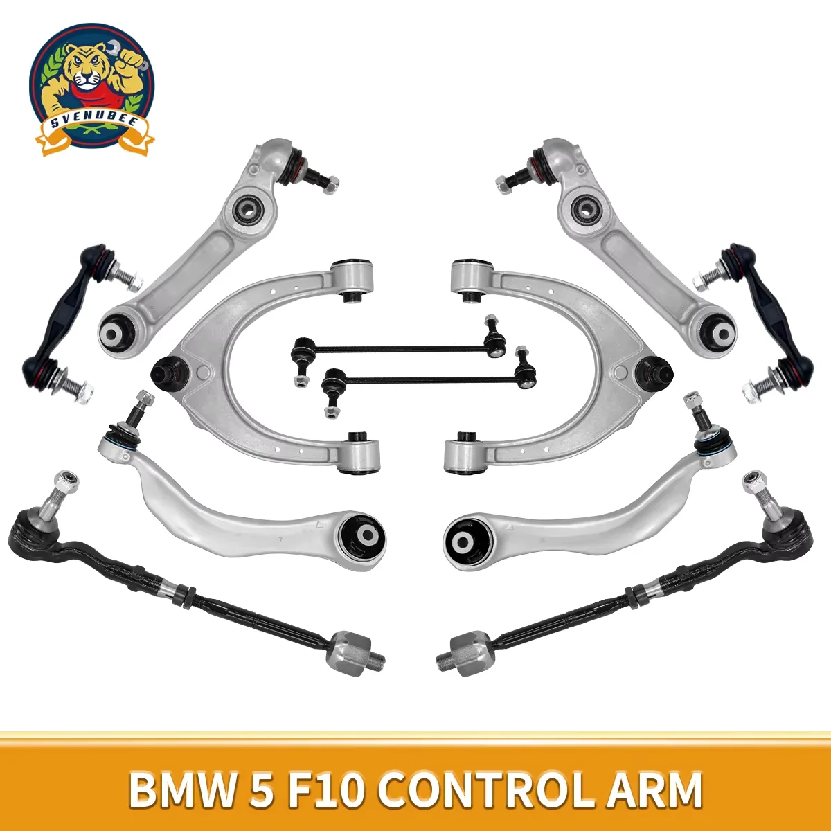 Svenubee 12Pcs Front Lower Control Arm Stabilizer Link Kit for BMW 5 Series F10 550i 640i 650i 2011 2012 2013 2014 2015 2016