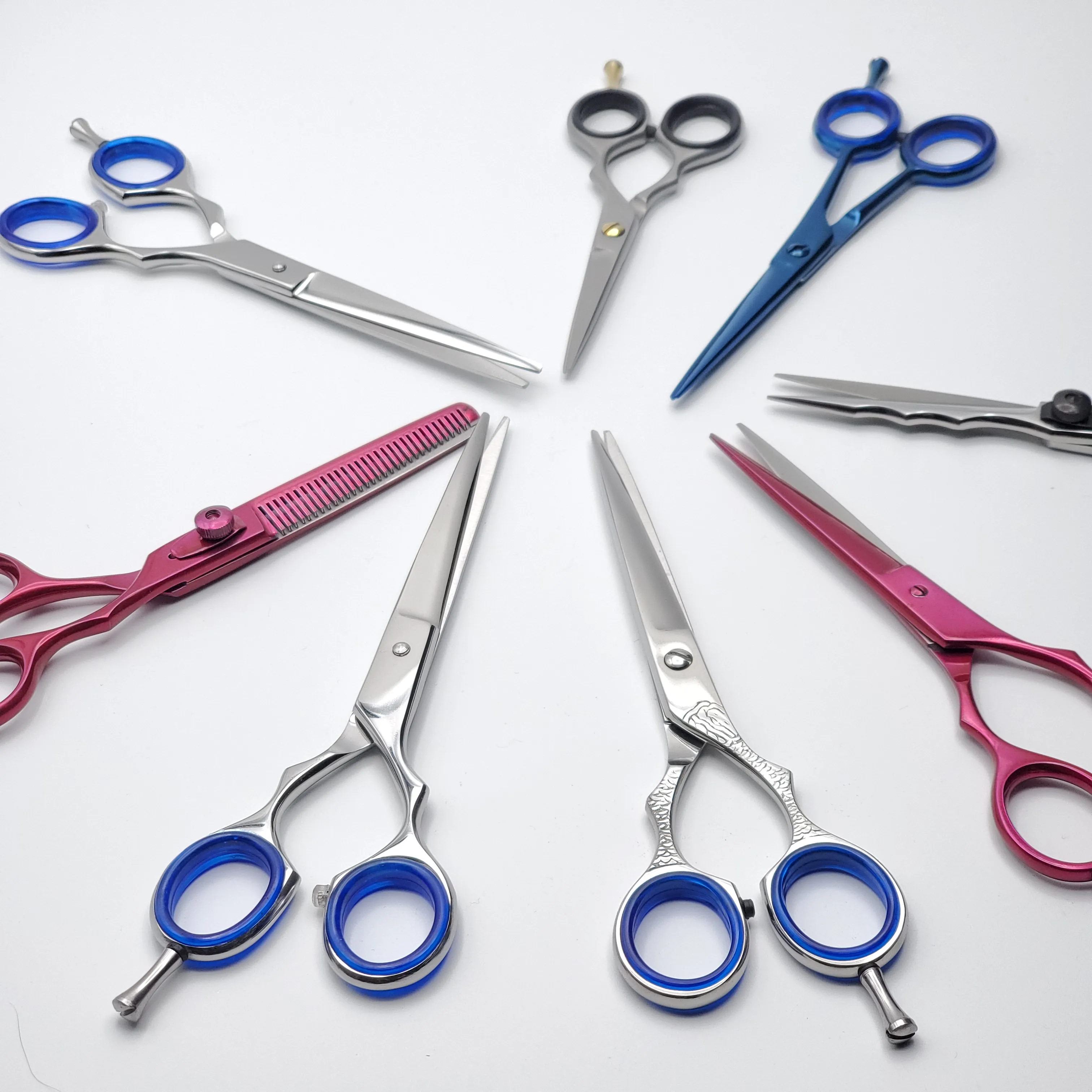 Hair Scissors Cut Hair Cutting Salon Scissor Makas Barber Thinning Shears Hairdressing Scissors Set