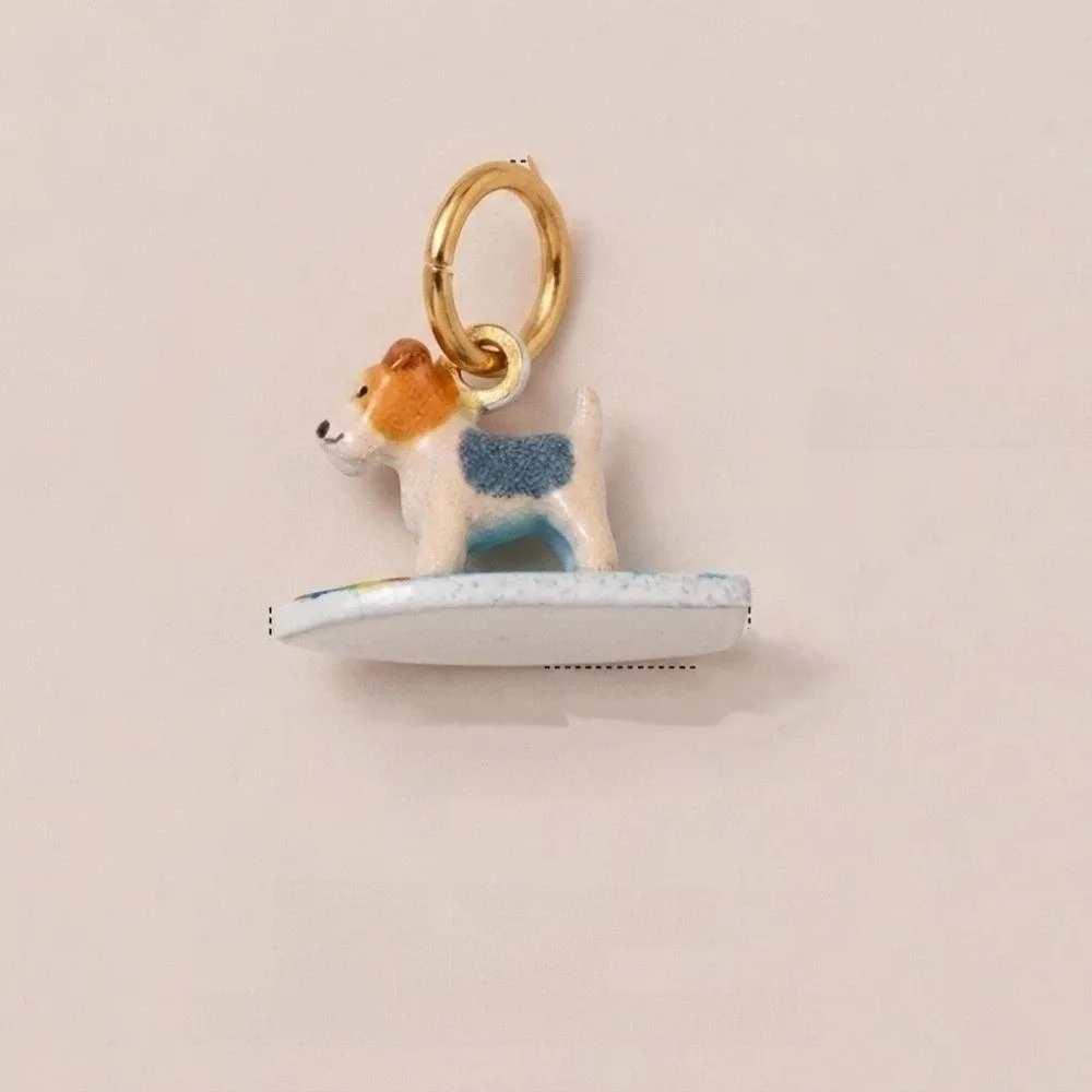 Colorful Enamel Dog Pendant description 4