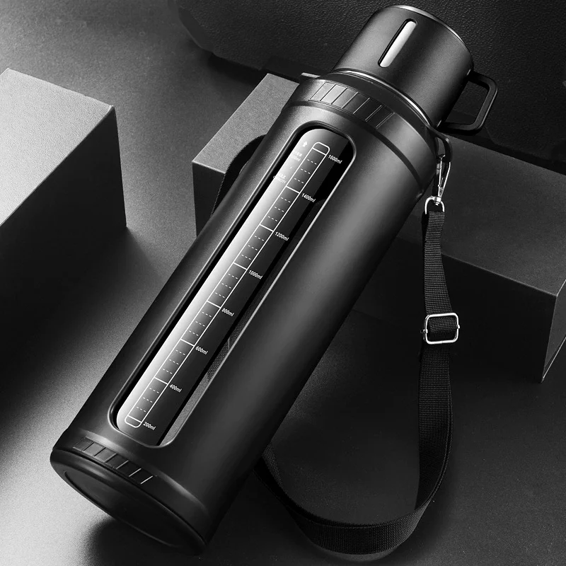 Outdoor Sport Glass Water Bottle - Large Capacity 2L Glass Water Bottle