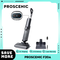 Proscenic F20A Cordless Vacuum and Mop, 35min Runtime, LED Screen Self-Cleaning & Air Drying App Control Solid-Liquid Separation