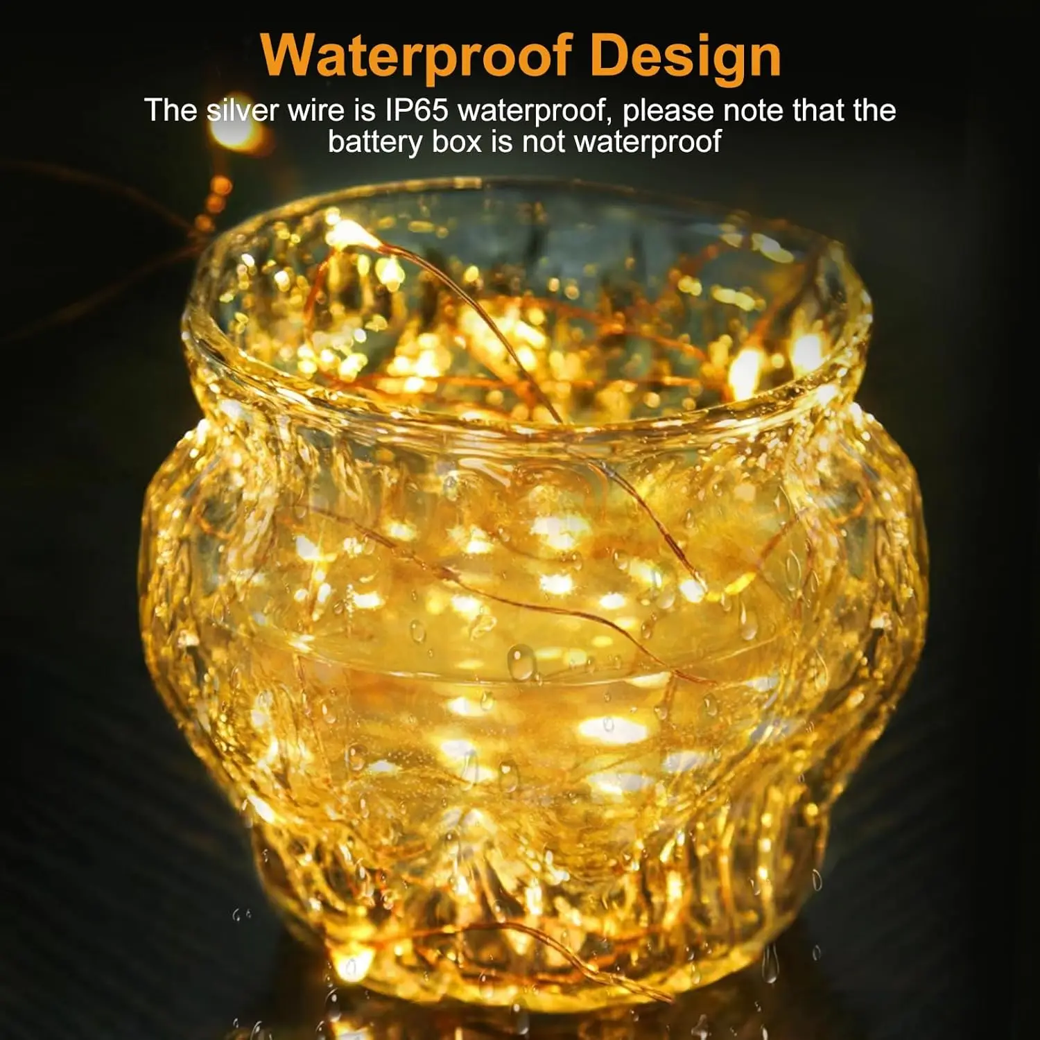 

LED Fairy Lights 3 Mode Battery Operated String Lights Waterproof Wire Firefly Starry Lights Wedding Party Christmas Decor