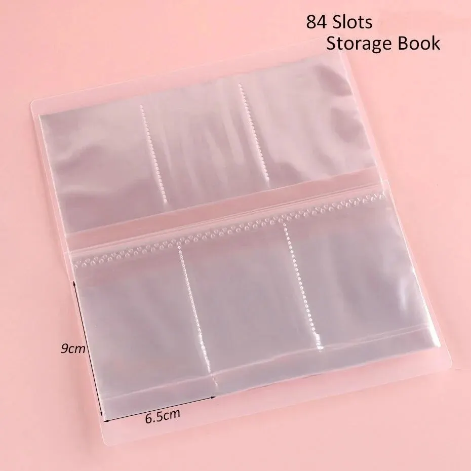 대용량 전시용 네일 스티커, 사진 앨범 카드 패키지, 단추 타입 매니큐어 스티커, 노트북 보관함