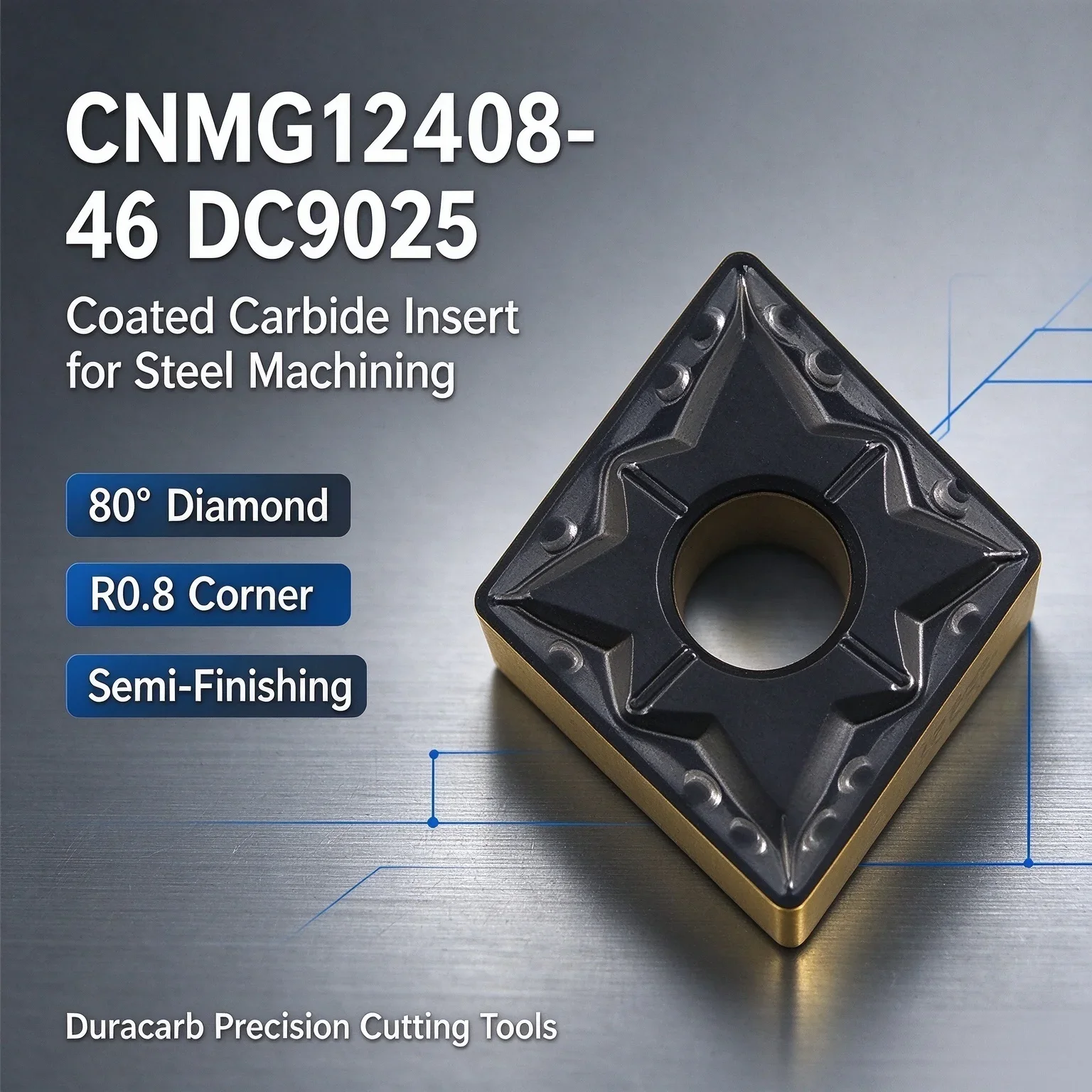 Duracarb CNMG120408 CNMG120412 DC9025 DC9015 Carbide Insert CNMG Inserts