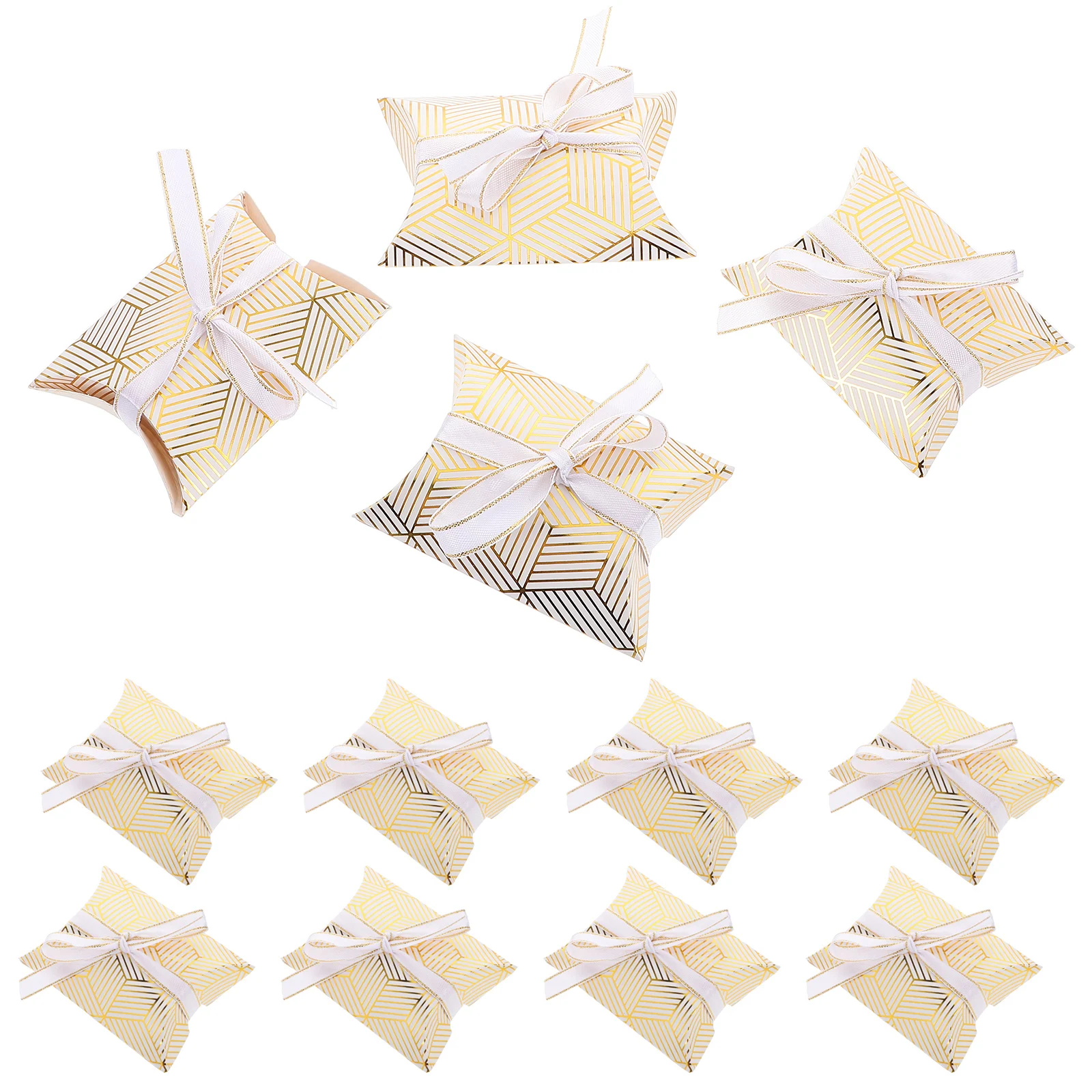 

50pcs Mini Gift Boxes Small Candy Favor Bridesmaid Proposal Soap Packaging Elegant Design Material Ribbon Included
