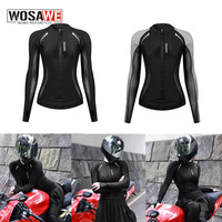 WOSAWE Summer Breathable Women's Motocross Motorcycle Armor Knight Riding Protect Anti Fall Soft Motorbike Armors Racing Jacket