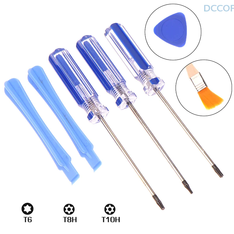 7Pcs/set Tamperproof Hole Repairing Opening Tool For Xbox One 360 PS3 PS4 PS5 Series Screw Driver Torx T6 T8 T10 Screwdriver