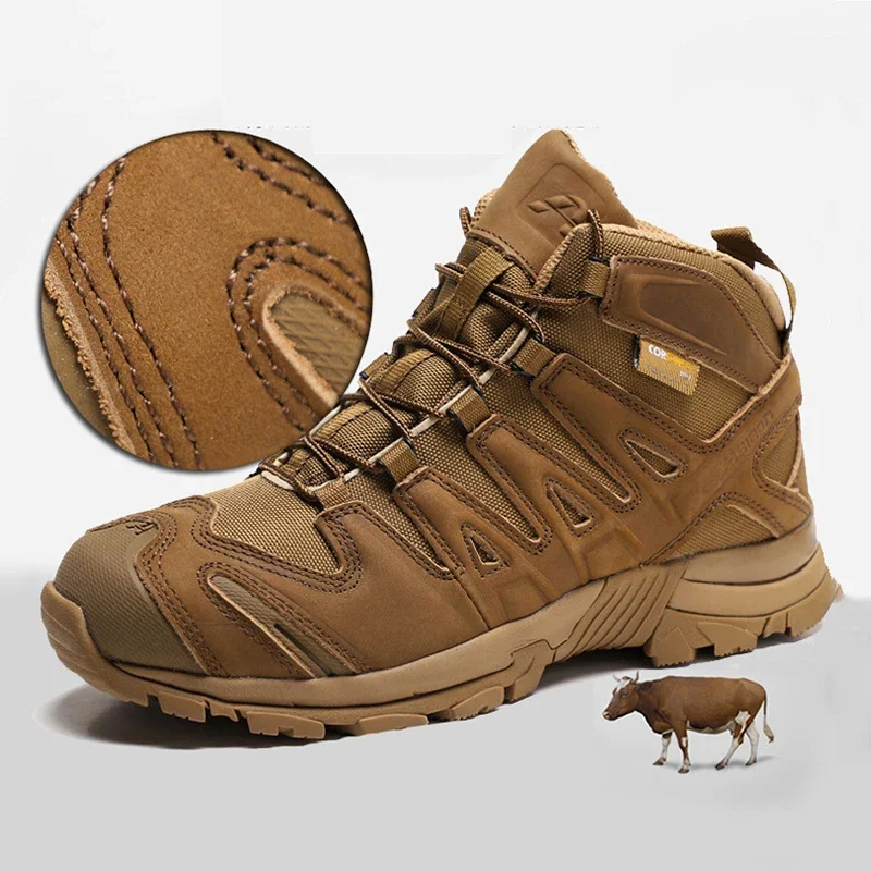 Autumn Winter Top Quality Men Hiking Boots Outdoor Climbing Hunting Sport Trekking Mountain Tactical Military Athletic Man Shoes