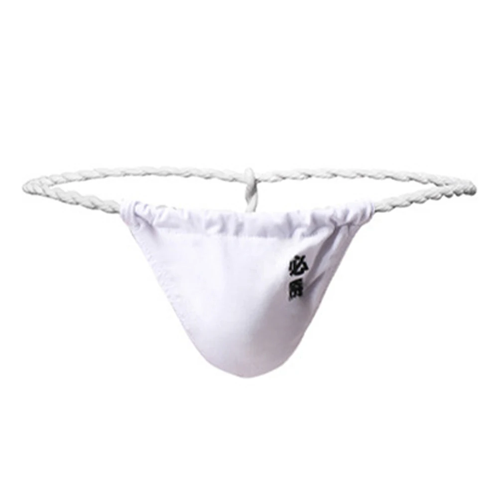 Homens sexy trançado corda g-string tangas, lingerie sem costura, baixo crescimento, roupa interior macia, respirável, elástico, roupa japonesa, ganhar