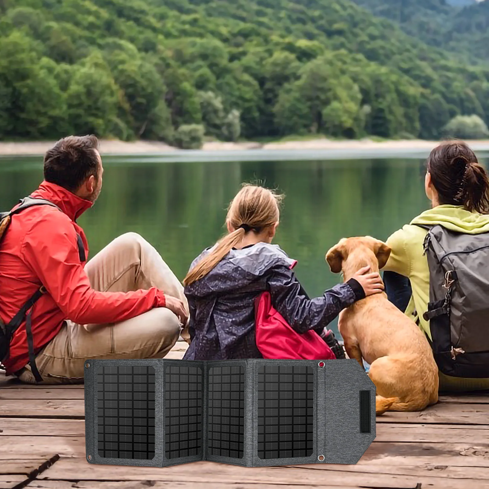 

Solar Panel 24W Fast Charging Solar Folding Bag Portable Mobile Phone Camping Outdoor Power Bank Photovoltaic