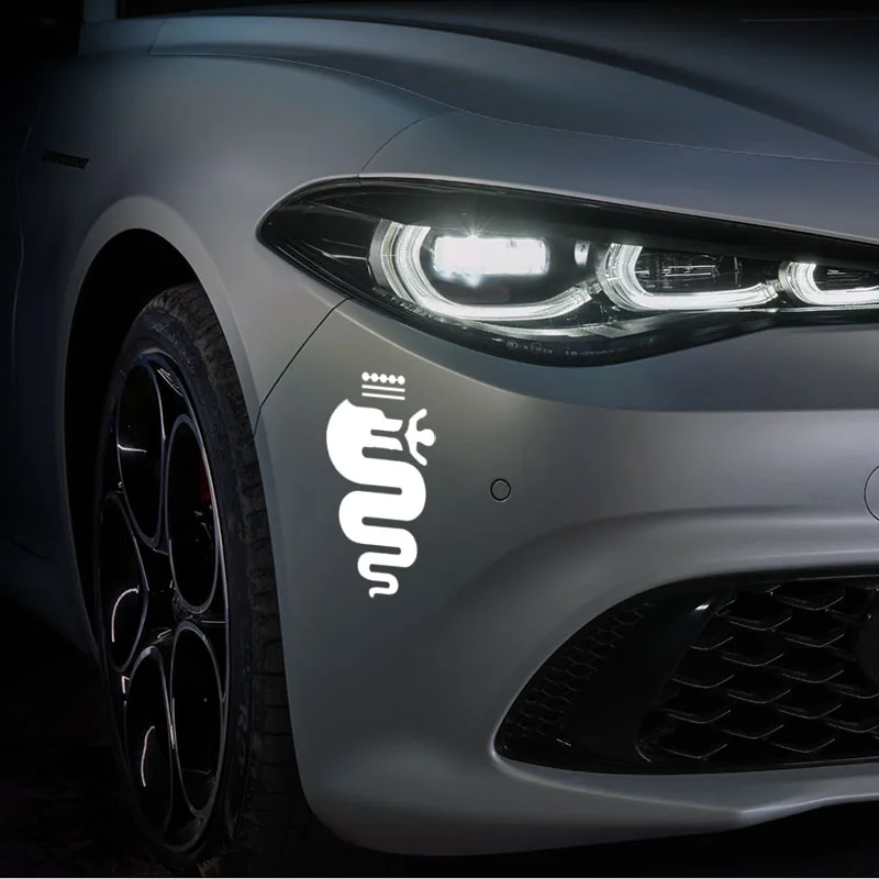 Car Body Stickers Creative Styling Decoration Snake Emblem For Alfa Romeo Giulia Stelvio 159 Spider Brera Exterior Accessories