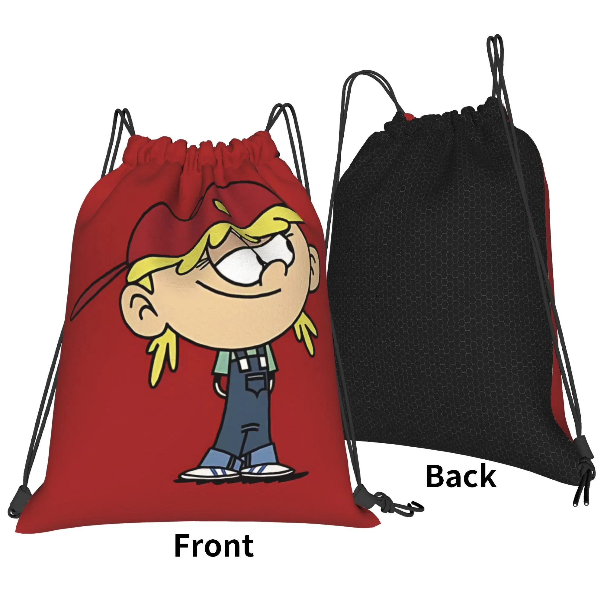 The loud house retro cartoon  Portable Sports Riding Gym Drawstring Storage Sporty Backpacks
