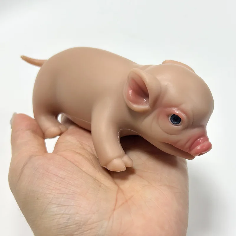 Cute Soft Silicone Reborn Doll Toy Simulation Mini Reborn Doll Naked Pig Toy Super Realistic Baby Pig Kids Play House Toys Gifts