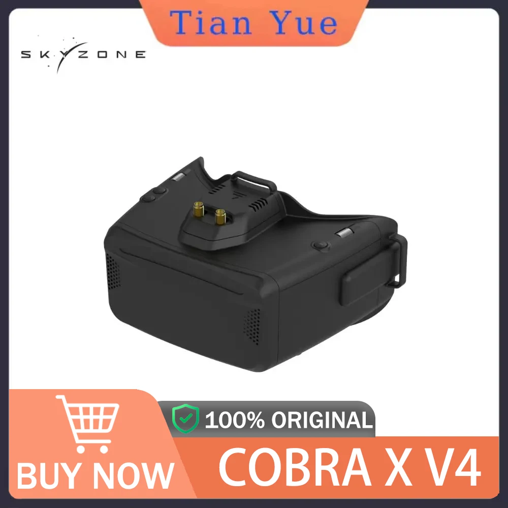 

SKYZONE Cobra X V4 FPV Goggles - 1280x720 Resolution, 5.8G 48CH Receiver with Head Tracker, Built-in DVR & HDMI for RC FPV Drone