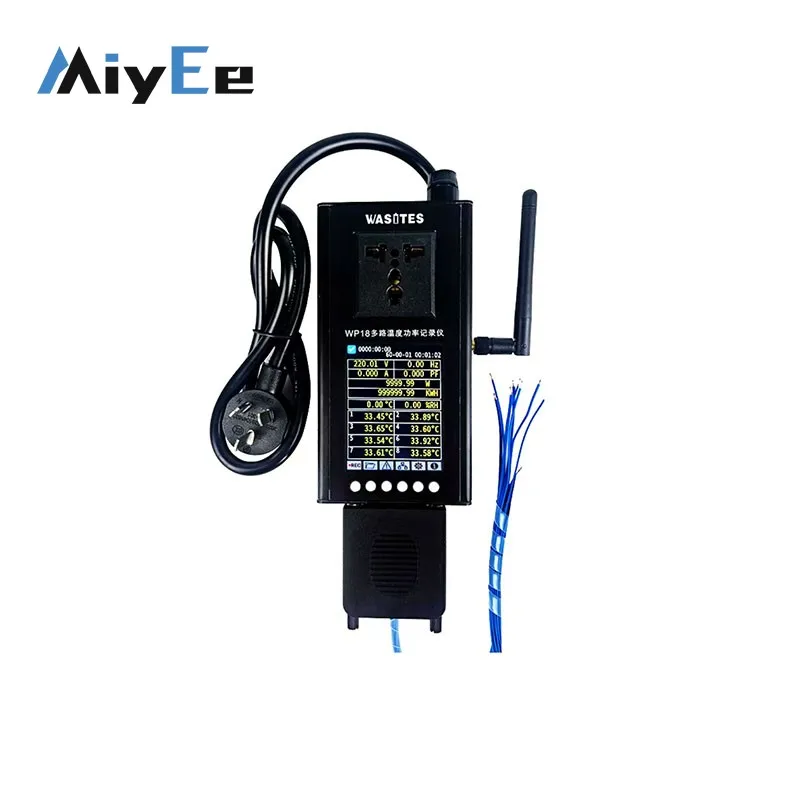 Miyee WASITES WP18 8‑Channel Temperature & Power Data Logger Recorder Multi‑Channel Industrial Testing Monitoring Equipment
