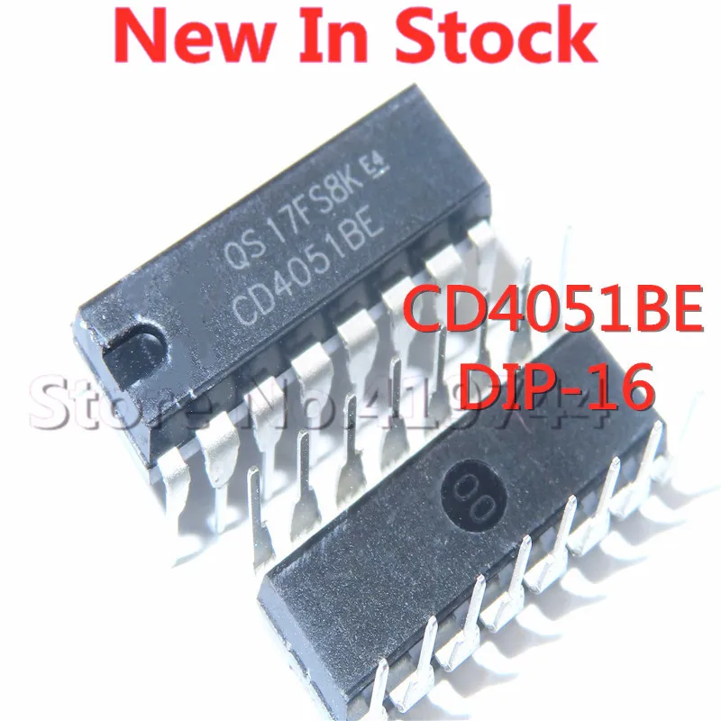 5PCS/LOT CD4051BE CD4051 DIP-16 HCF4051 HEF4051 eight choose one analog switch In Stock NEW original IC