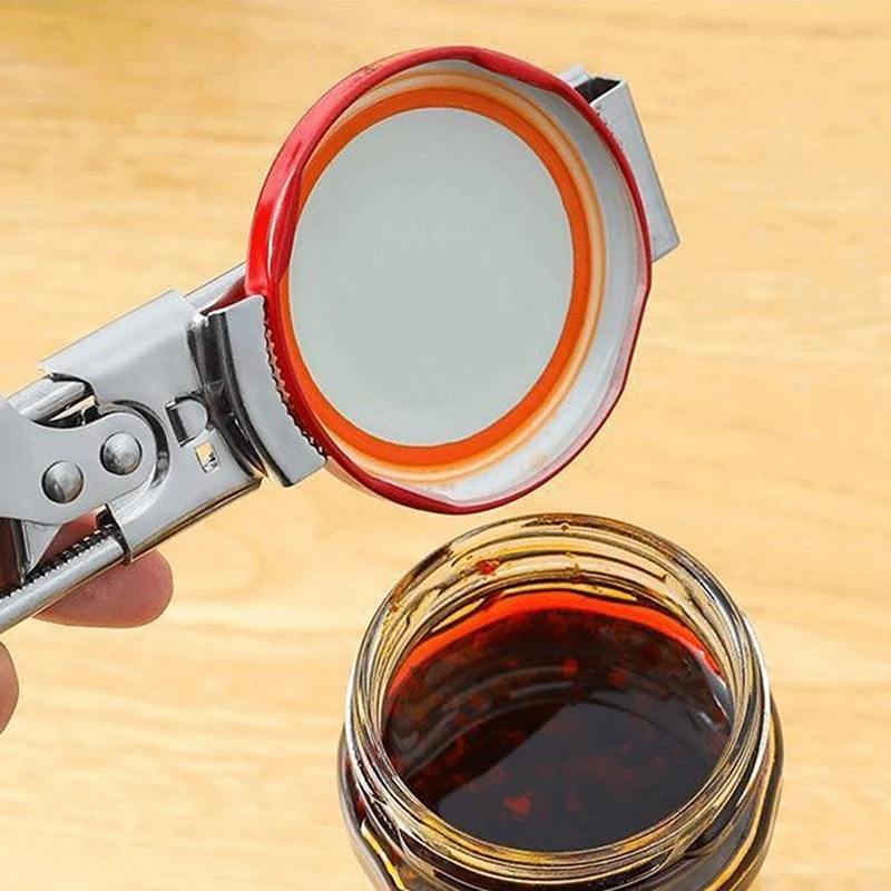 (BF06)Stainless Steel Adjustable Can Opener Kitchen Spiral Twist Jar Beer Bottle Seal Lid Remover Twist Off Screw Tool