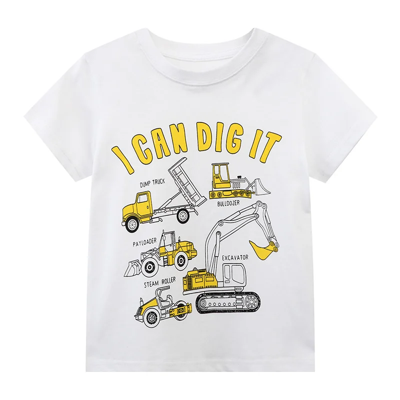 

Jumping Meters New Arrival Boys T Shirts For Summer Cotton Cartoon Print Cars Toddler Kids Tees Baby Tops Clothes