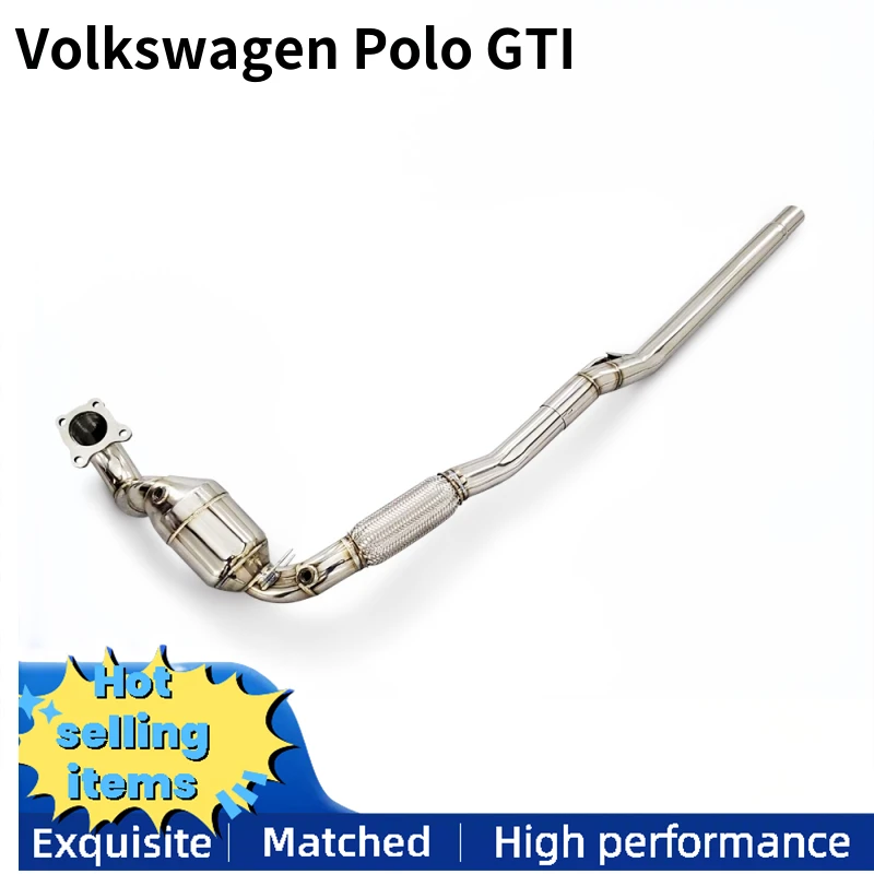 High performance 304 stainless steel downpipe suitable for Volkswagen POLO GTI EA111/EA211 1.4T 2011-2018 exhaust system