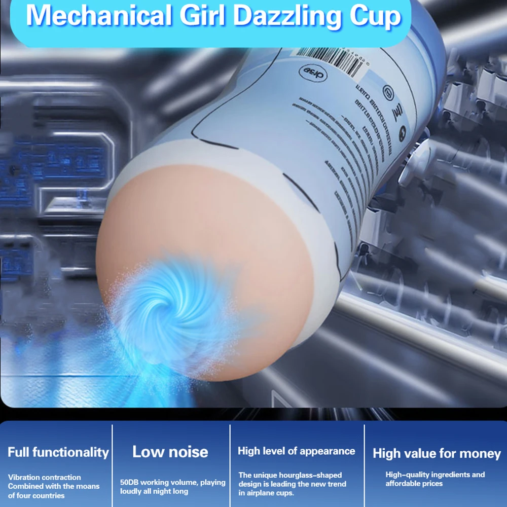 10 Speeds Masturbation Cup Portable Pocket Pussy Silicone Erotic Vagina Sucking Blowjob Massager Sex Japanese Anime Doll Vagina view 2