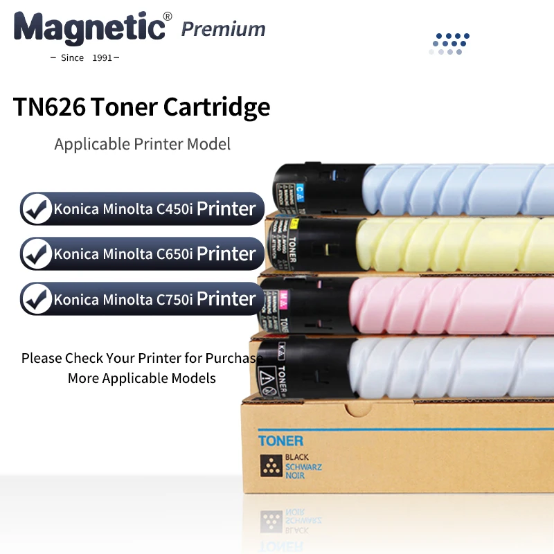 

TN626 Compatible Toner Cartridge For Konica Minolta Bizhub C450i C451i C550i C551i C650i C651i C750i Color Toner High Quality