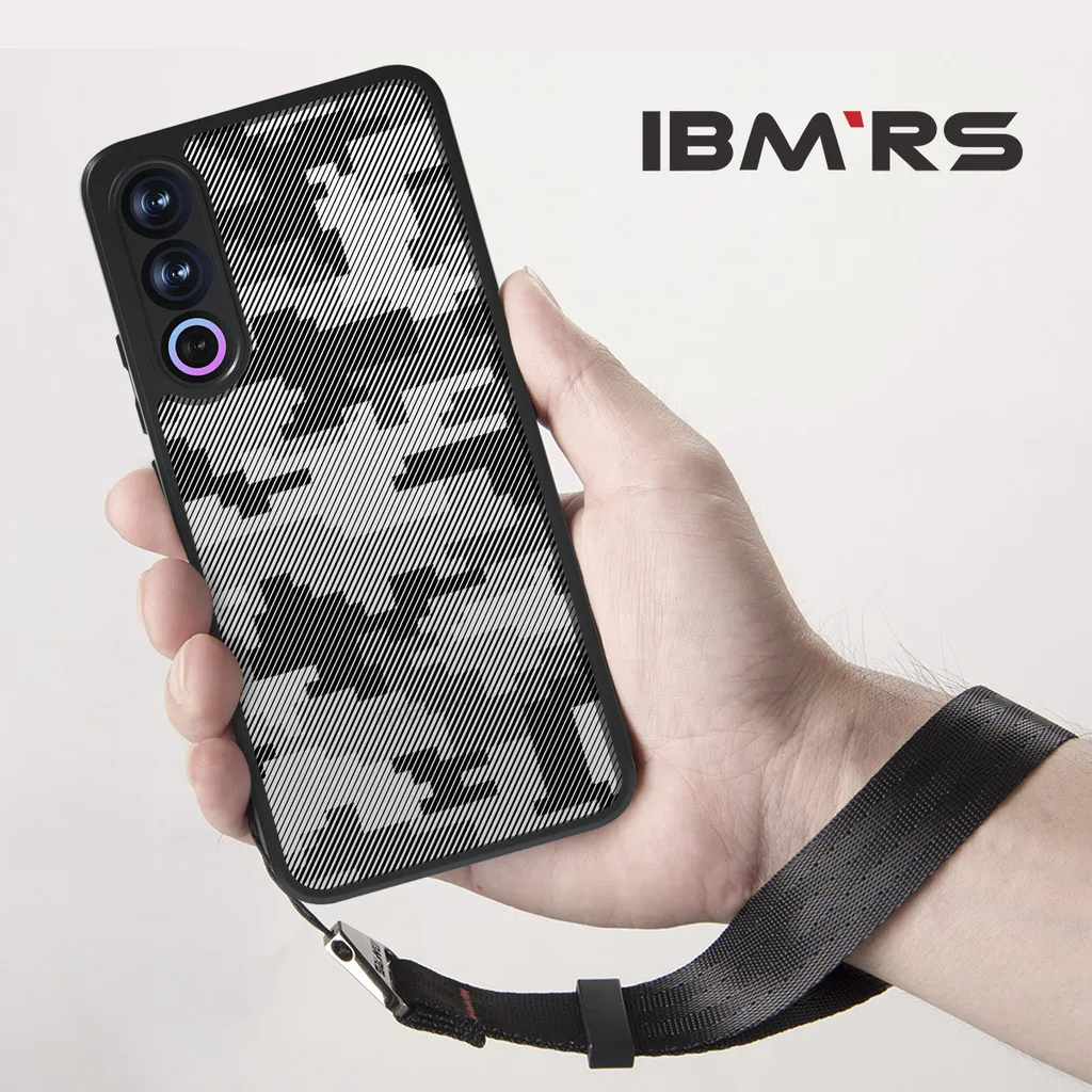 

IBMRS for meizu 21phone case,Prevents Accidental Drops (Comes with wrist strap)Camo Transparent Phone case