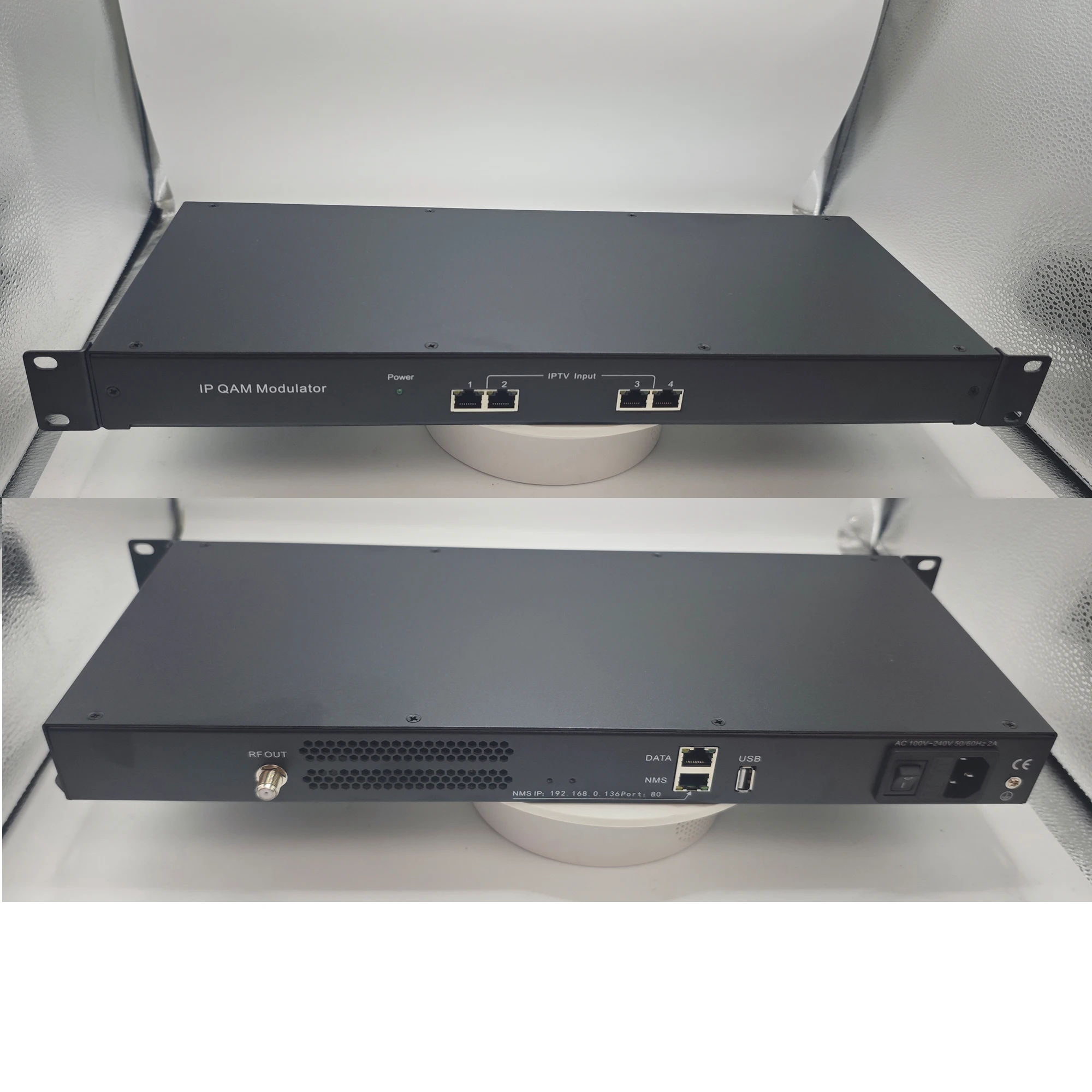 4 채널 IP - DVB-T DVB-C RF 변조기 디지털 TV 암호화 변조기 케이블 프런트 엔드 장비 usb - rf ip - RF