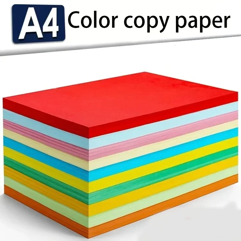 40pcs random color A4 Copy Paper, Colored A4 Printing Paper, Colored A4 Paper for Handmade Origami