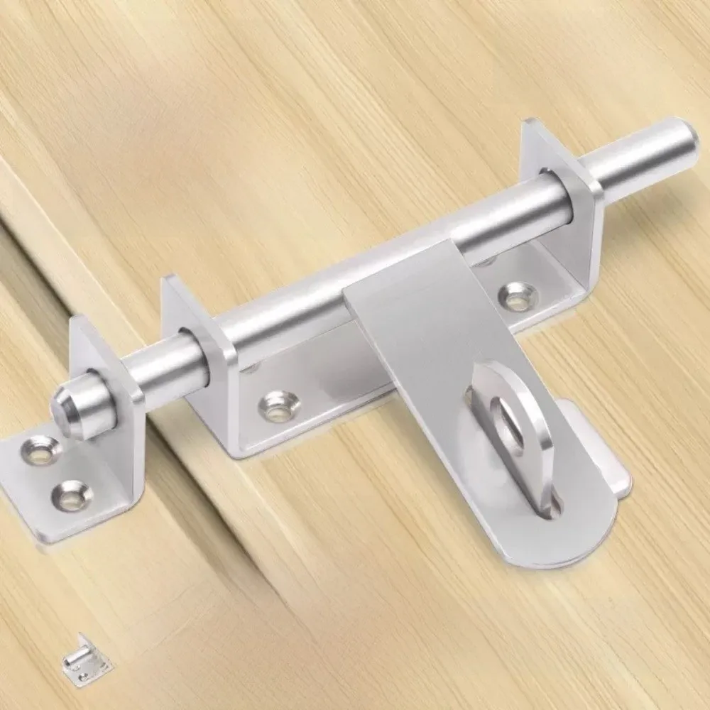 

Easy To Use 304 Stainless Door Bolts Catch Lock Anti-theft Heavy Duty Door Buckle Hasp Safety Thickened Door Lock Buckle Cabinet