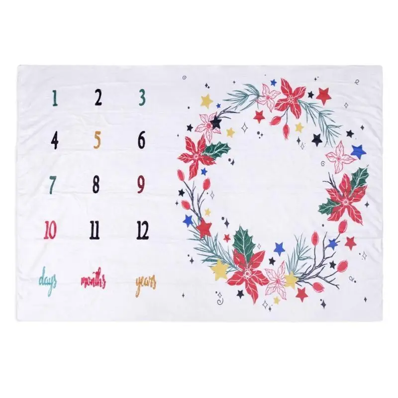 U13f Baby Blanket Cartoon Milestone Banho dormir