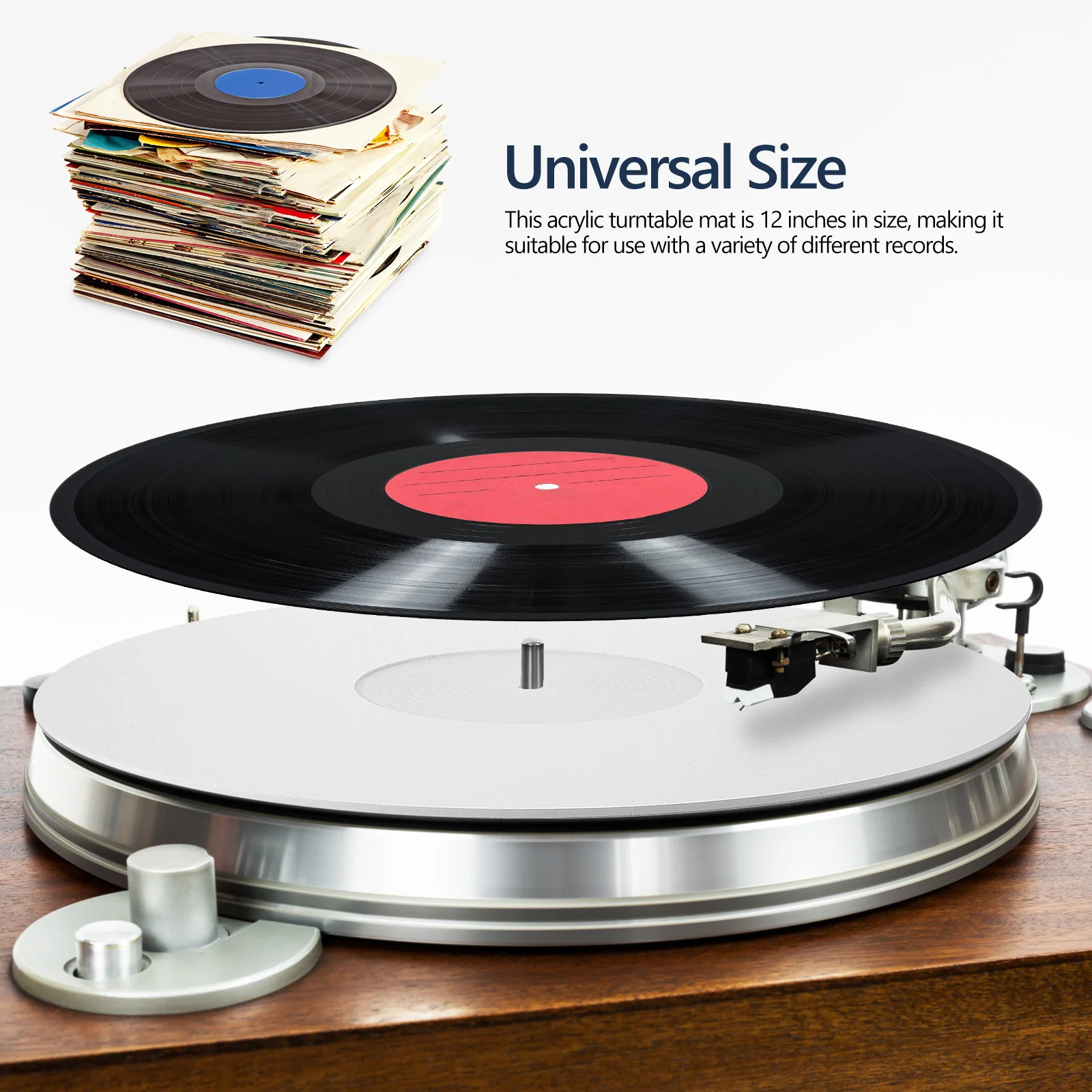 1pcs Turntable Mat 12 Inch White Non-Slip Record Player Mat Vinyl Record Protective Pad For Dj Equipment Accessories