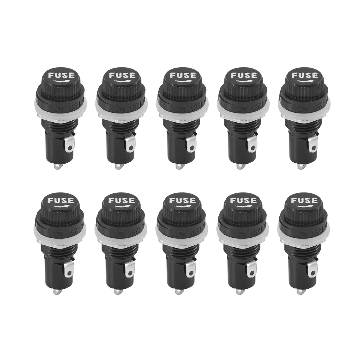 10 Pcs Electrical Panel Mounted 5 x 20mm Fuse Holder