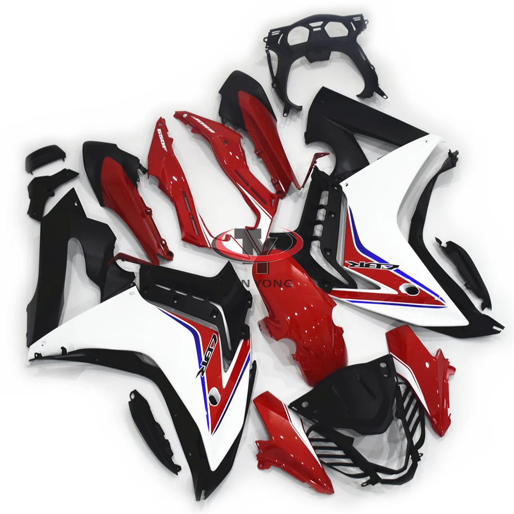 Motorcycle For Honda CBR650F CBR650 F 650F 2017-2019 Full Fairing Kit Bodywork Cowling Bright red and white floral lines