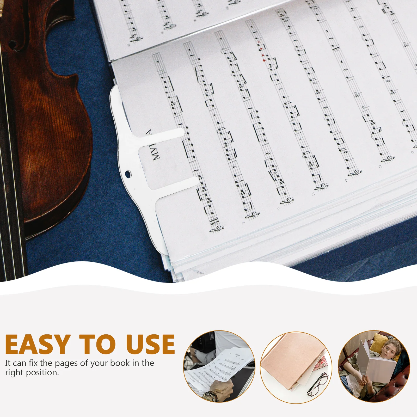 

2pcs Metal Music Score Clips Book Holders Sheet Page Clamp For Piano Guitar Instrument Accessories Durable Sheet Music Holder