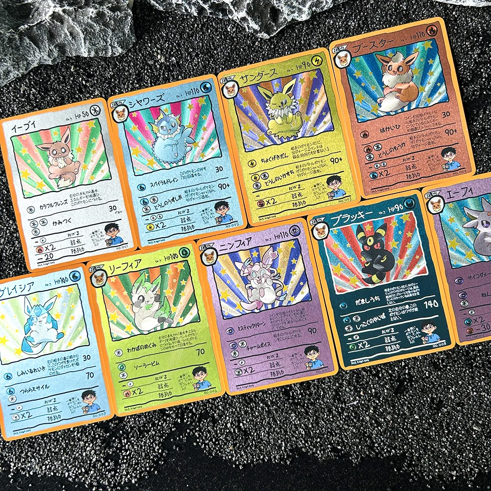 

DIY PTCG Self-made Collection Card Eeveelution PTCG Cards DIY Anime Eevee Vaporeon Jolteon Flareon Glaceon Umbreon Birthday Gift