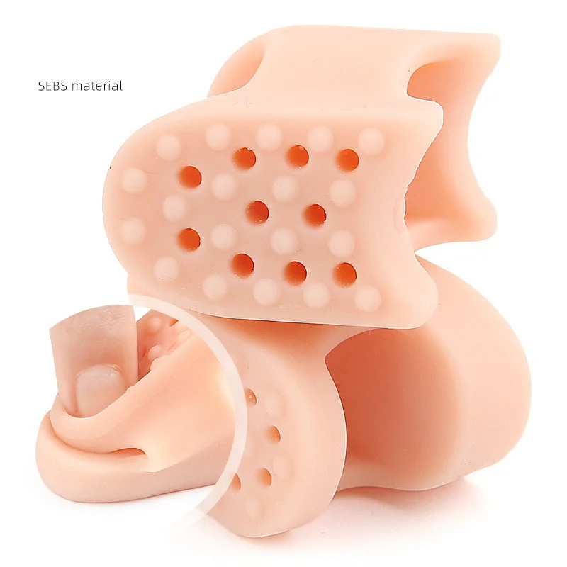 Forefoot Pad SEBS Thickened single-hole Toe Separator Used Day And Night For Bunion Big Toe Overlapping And Soft Toe Clamping