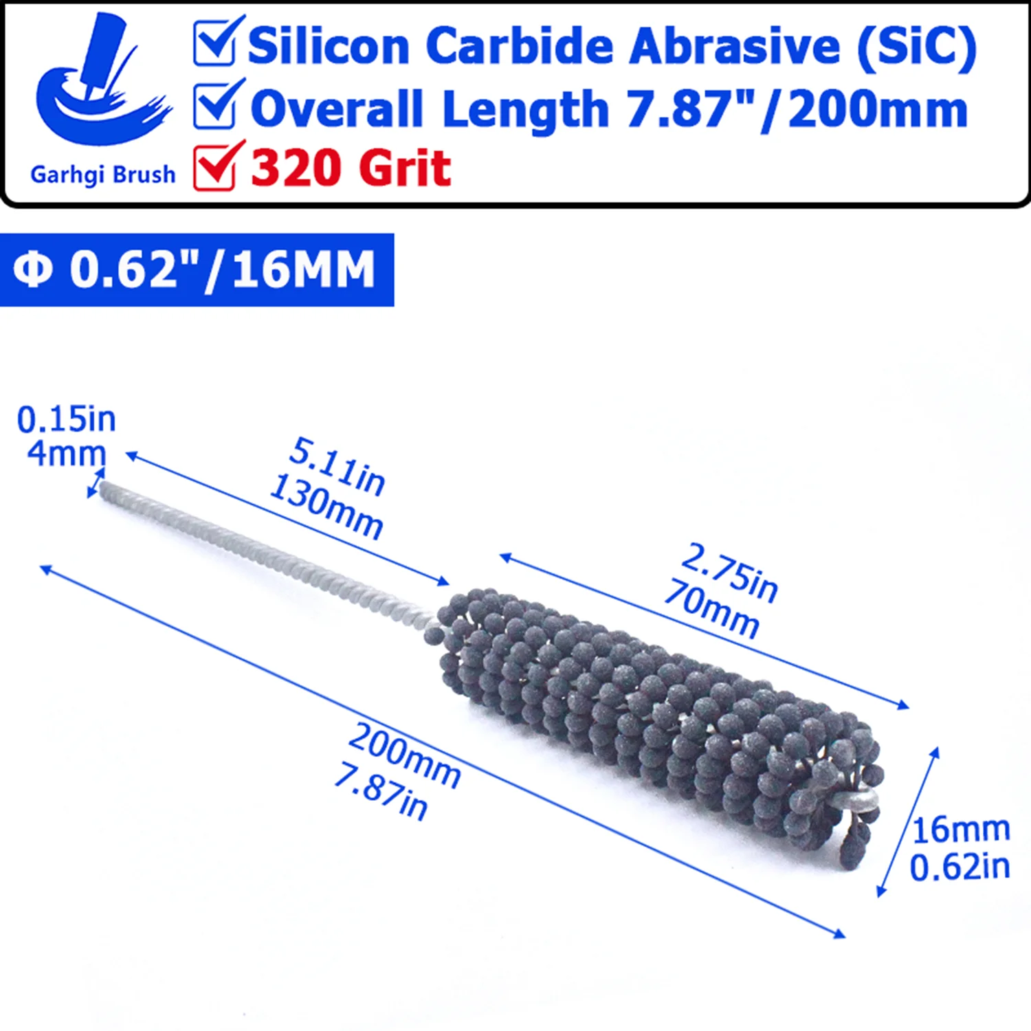 320Grit Zylinder Hone Ball Pinsel Werkzeug Siliziumkarbid Metall Motor Ventilführungen Entgraten Carbon Entfernung Crosshatching Polieren