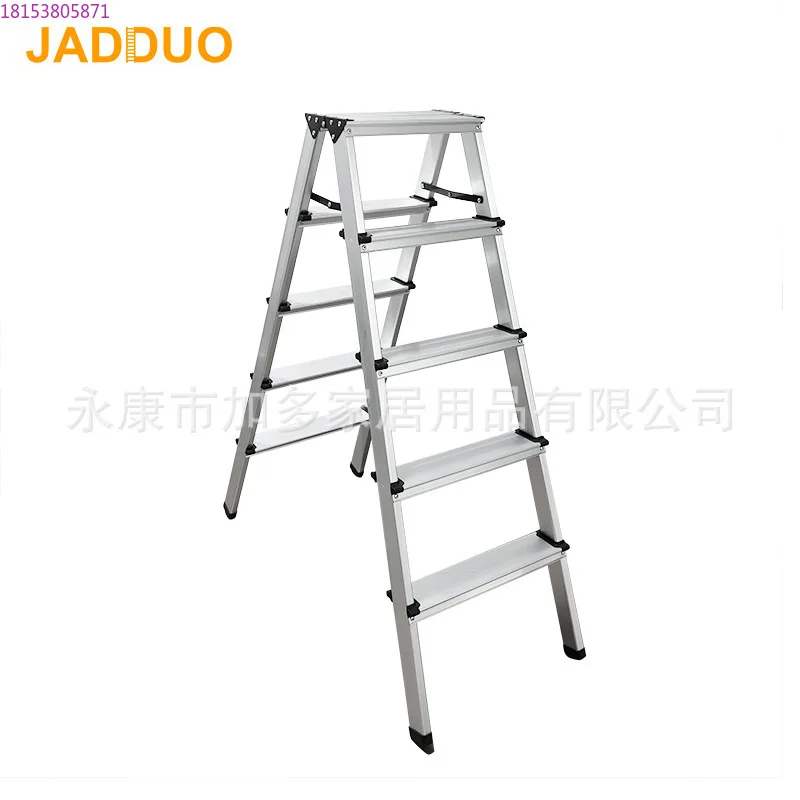 سلم سميك من سبائك الألومنيوم يحمل 150 كجم سلم متعرج سلم منزلي 2345 خطوة #1