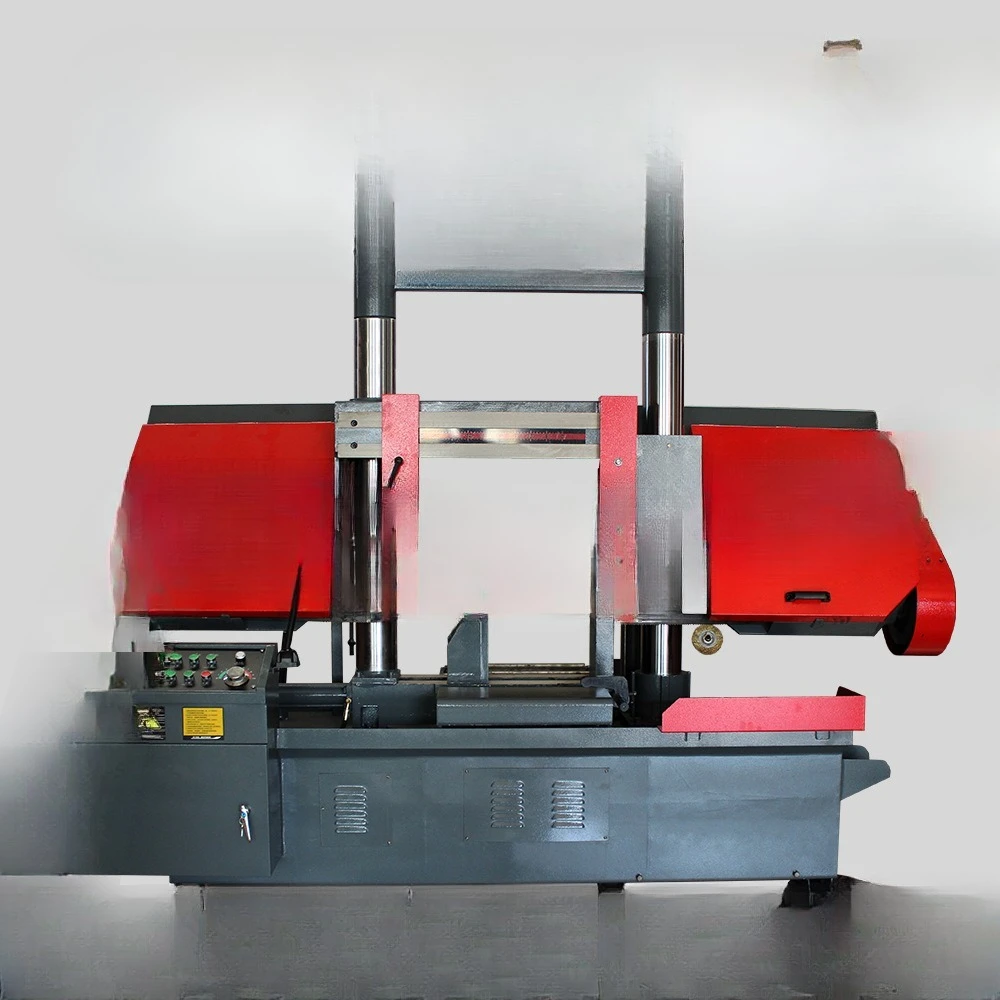 Band saw bed, double-column horizontal semi-hydraulic 500mm diameter metal cutting band saw machine