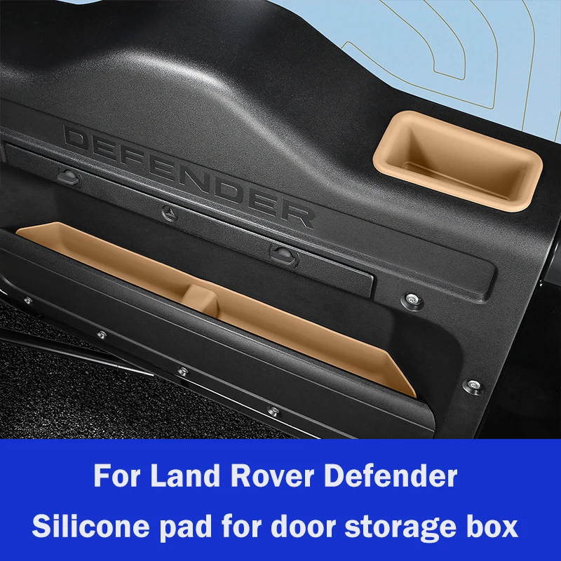 

Для Land Rover Defender ящик для хранения задней двери 90/110 накладка на дверной слот силиконовая накладка на заднюю дверь автомобиля для хранения оригинальный цветной салон автомобиля