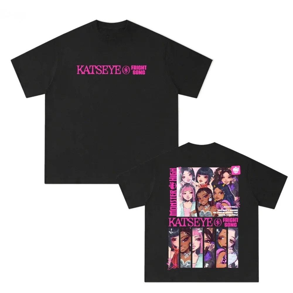 

KATSEYE Manga T Shirts New Style Trend High Quality Tee-shirt Summer Korean Girl Group O-neck Fashion Casual Streetwear Trendy