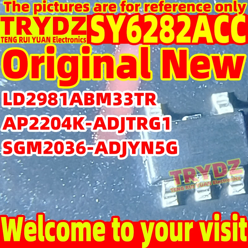 100-10pcs New AP2204K-ADJTRG1 SGM2036-ADJYN5G/TR SY6282ACC LD2981ABM33TR SOT23-5