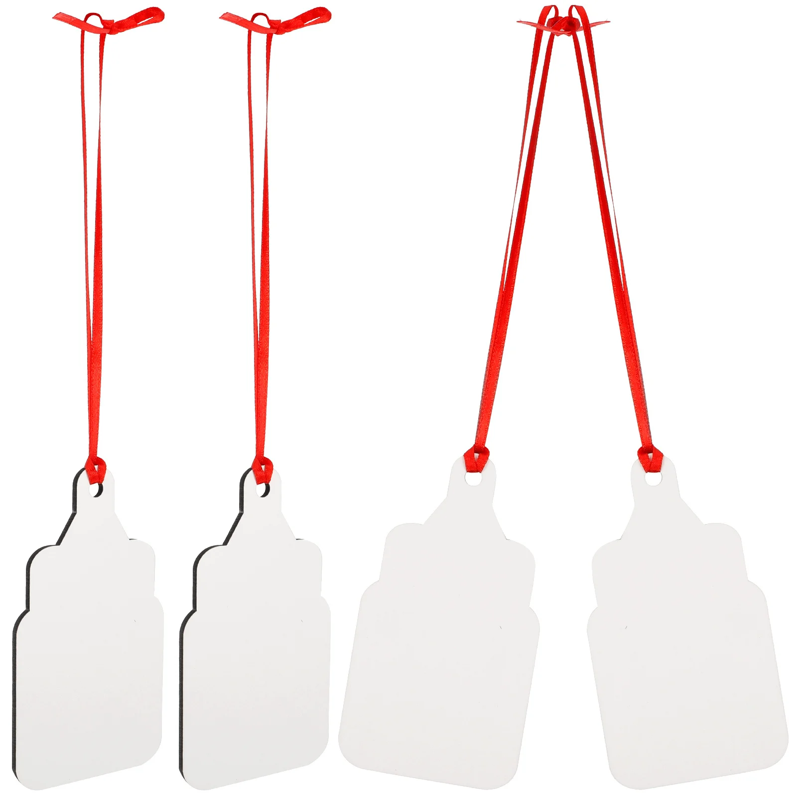 

4Pcs Christmas Sublimation Ornament Blanks Heat Transfer Xmas Pendants Xmas Tree Decors Hanging Decorations Christmas Pendant