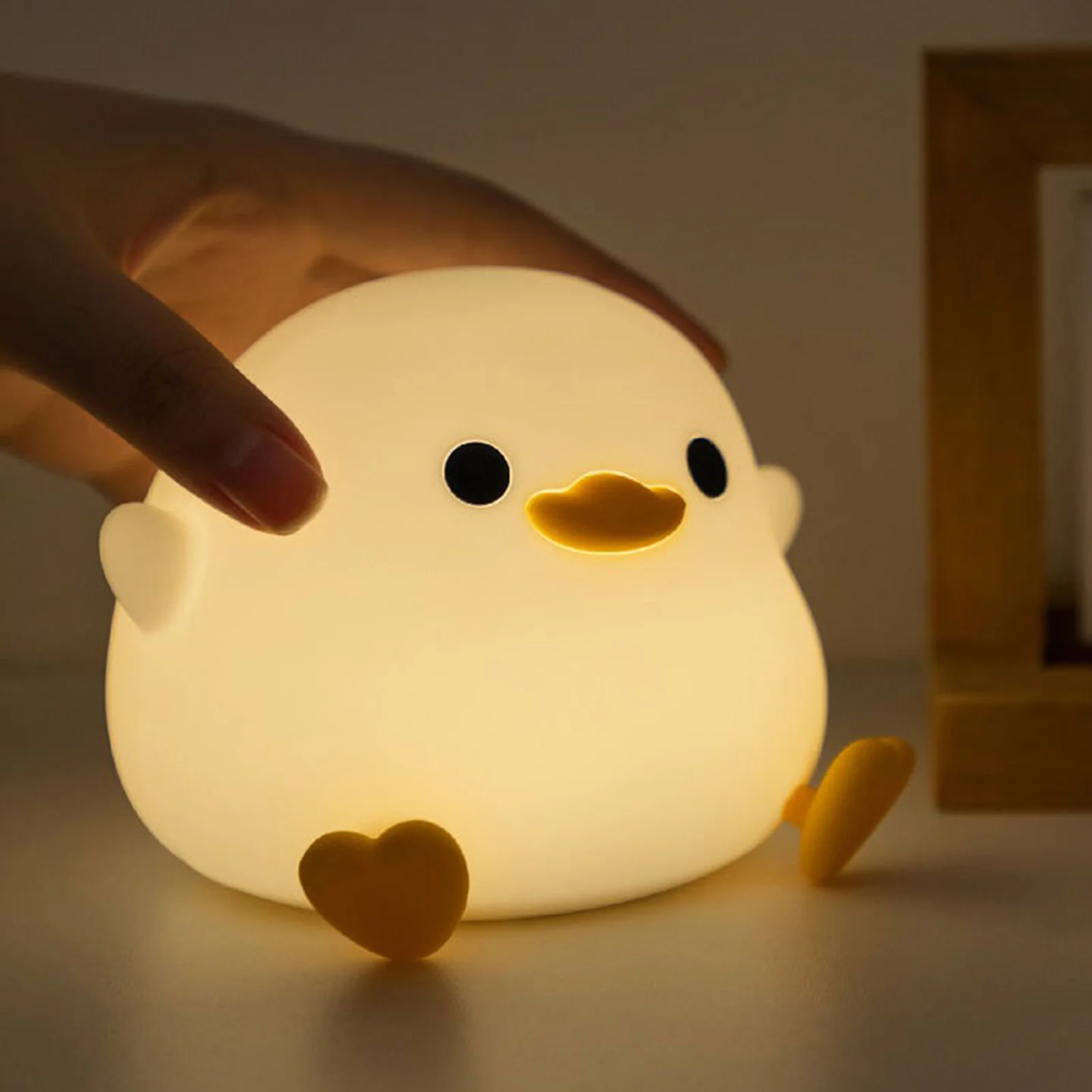 Imagem -06 - Patos Cartoon Night Light Moda Cabeceira Desk Lamp para Quarto Crianças Quarto