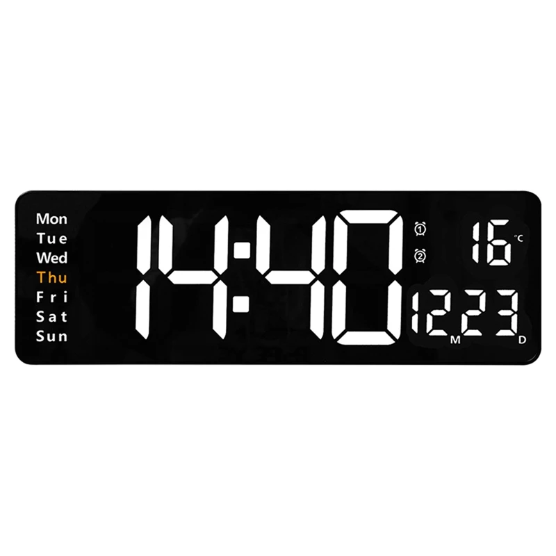 

16-Inch LED Digital Display Wall Clock Temperature And Humidity Display European Wall Clock Timer Countdown Timer