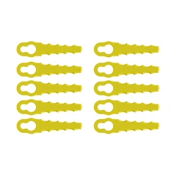 10Pcs Plastic Blades For Serrated Double Blade Heads - Suitable For Rac155 And Rac157-Rac158 Edge Trimmers And Blade